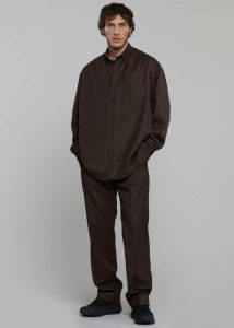 Bottoms Brown Mason Wool Trousers - Brown Men The Frankie Shop - Image 5