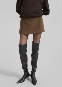 Bottoms Brown Women The Frankie Shop Belsay Skort - Khaki Brown - Image 3