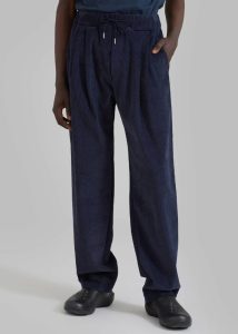 Bottoms Camden Corduroy Pants - Navy Blue The Frankie Shop Men