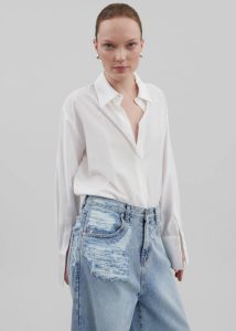 Bottoms Ceres Ripped Jeans - Worn Wash Women Blue The Frankie Shop - Image 2