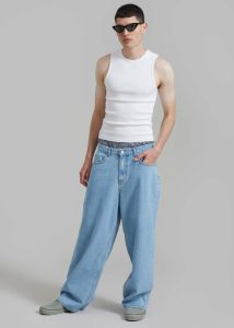 Bottoms Connor Jeans - Worn Wash The Frankie Shop Blue Men - Image 3