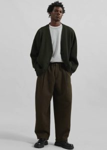 Bottoms Green Felix Trousers - Dark Olive Men The Frankie Shop - Image 4