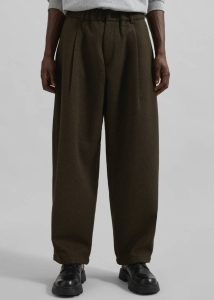 Bottoms Green Felix Trousers - Dark Olive Men The Frankie Shop - Image 5