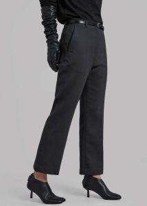 Bottoms Grey 3.1 Phillip Lim Slim Kick Flare Trousers - Ink The Frankie Shop Women