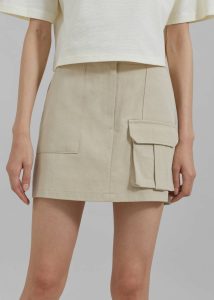 Bottoms Malia Cargo Mini Skirt - Beige Women The Frankie Shop Beige - Image 4