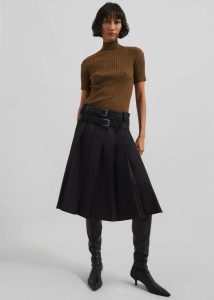 Bottoms Sarina Pleated Skirt - Black Black Women The Frankie Shop - Image 2