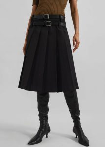Bottoms Sarina Pleated Skirt - Black Black Women The Frankie Shop - Image 4