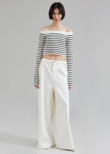 Bottoms Sasha Wide Leg Jeans - Off White White The Frankie Shop Women - Image 2
