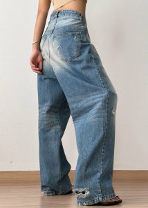 Bottoms Tanner Bleach Jeans - Worn Wash The Frankie Shop Women Blue - Image 4