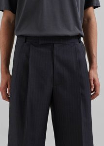 Bottoms The Frankie Shop Beo Suit Pants - Charcoal/White Pinstripe Men Grey - Image 3