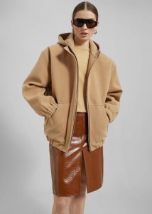 Bottoms The Frankie Shop Brown Britt Crackled Faux Leather Midi Skirt - Camel Women - Image 2