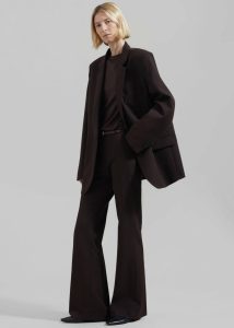 Bottoms The Frankie Shop Brown Lyra Flared Pants - Brown Women