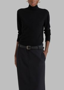 Bottoms The Frankie Shop Malvo Long Pencil Skirt - Black Black Women - Image 3