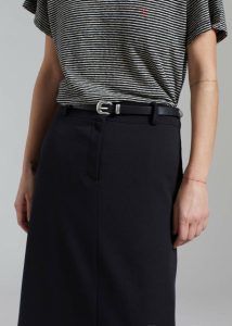 Bottoms The Frankie Shop Malvo Long Pencil Skirt - Black Black Women - Image 4
