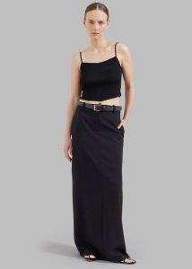 Bottoms The Frankie Shop Malvo Long Pencil Skirt - Black Black Women - Image 5