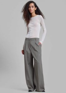 Bottoms The Frankie Shop Maya Trousers - Grey Grey Women