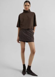 Bottoms The Frankie Shop Women Brown Hyde Skort - Brown - Image 4