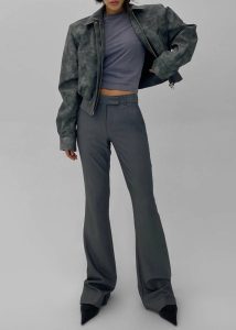Bottoms The Frankie Shop Women Charley Bootcut Pants - Charcoal Grey