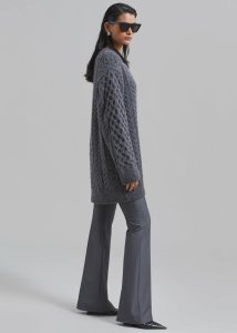 Bottoms The Frankie Shop Women Charley Bootcut Pants - Charcoal Grey - Image 4
