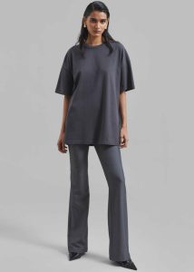 Bottoms The Frankie Shop Women Charley Bootcut Pants - Charcoal Grey - Image 5