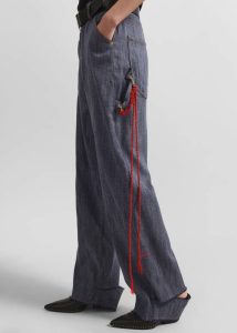 Bottoms Women Darkpark Lisa Chain Adorned Carpenter Denim - Blue Blue The Frankie Shop - Image 2
