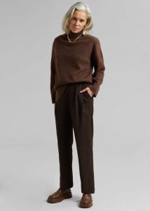 Bottoms Women The Frankie Shop Brown Bea Suit Pants - Dark Espresso - Image 5