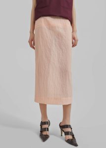 Bottoms Women The Frankie Shop Heidi Semi Sheer Midi Skirt - Pink Pink - Image 5