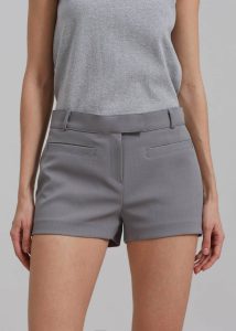 Bottoms Women The Frankie Shop Pia Hot Pants - Grey Grey - Image 2