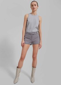 Bottoms Women The Frankie Shop Pia Hot Pants - Grey Grey