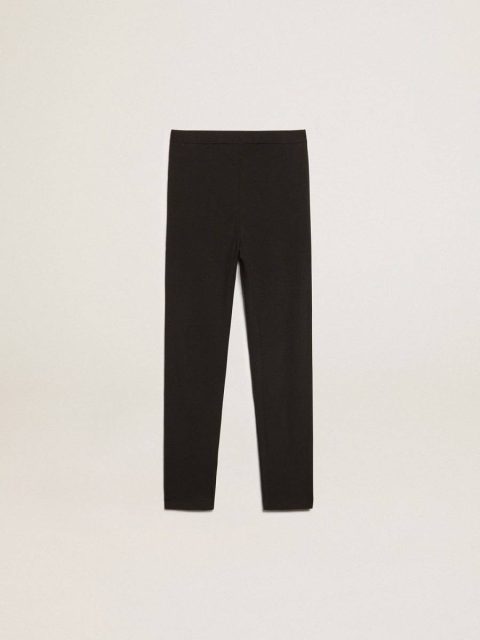 Bottomwear Selection (4-12 Years) Black Girls’ Black Leggings With White Stars On The Sides Golden Goose Kids - Image 5