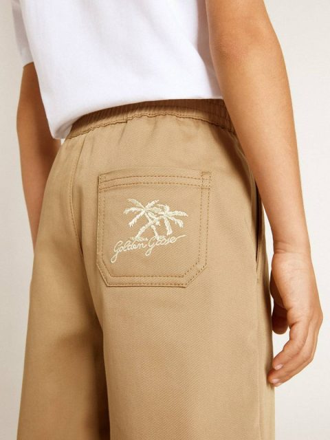 Bottomwear Selection (4-12 Years) Boys' Shorts In Beige Cotton Golden Goose Kids Beige - Image 5