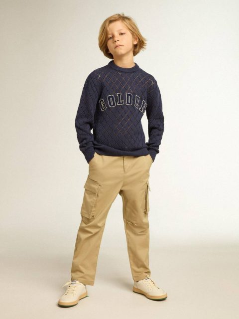 Bottomwear Selection (4-12 Years) Golden Goose Boys’ Sand-Colored Cargo Pants Kids Sand - Image 3