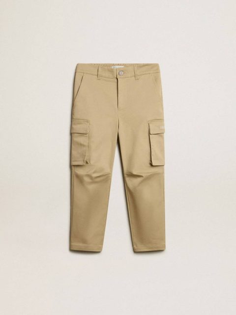 Bottomwear Selection (4-12 Years) Golden Goose Boys’ Sand-Colored Cargo Pants Kids Sand