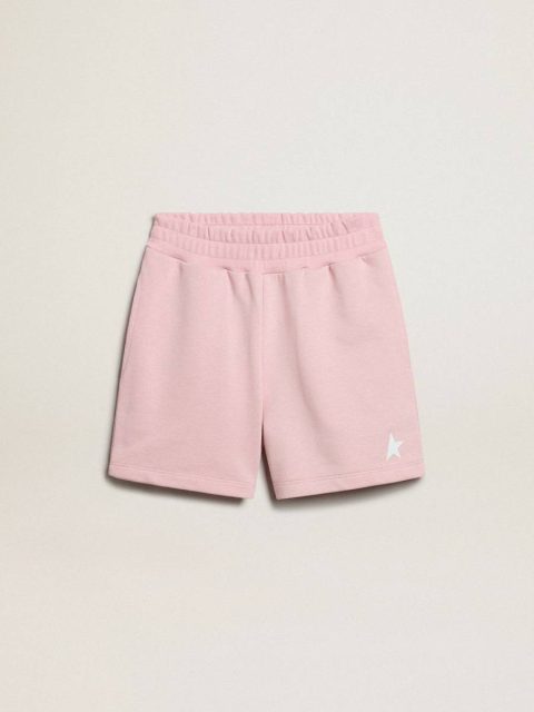 Bottomwear Selection (4-12 Years) Golden Goose Girls’ Shorts In Pink With White Star Pink Kids