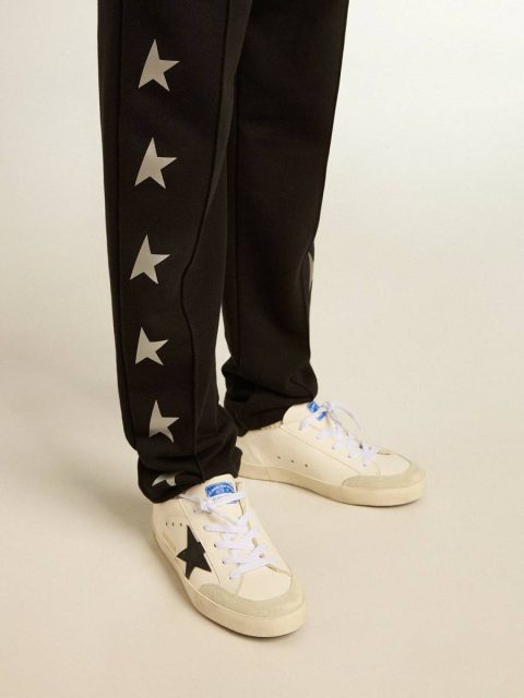 Boys’ Black Joggers With White Stars Black Kids Golden Goose Bottomwear Selection (4-12 Years) - Image 5