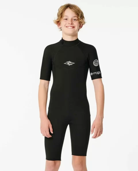 Boys Dawn Patrol Short Sleeve 2Mm Back Zip Springsuit Kids Rip Curl Springsuits
