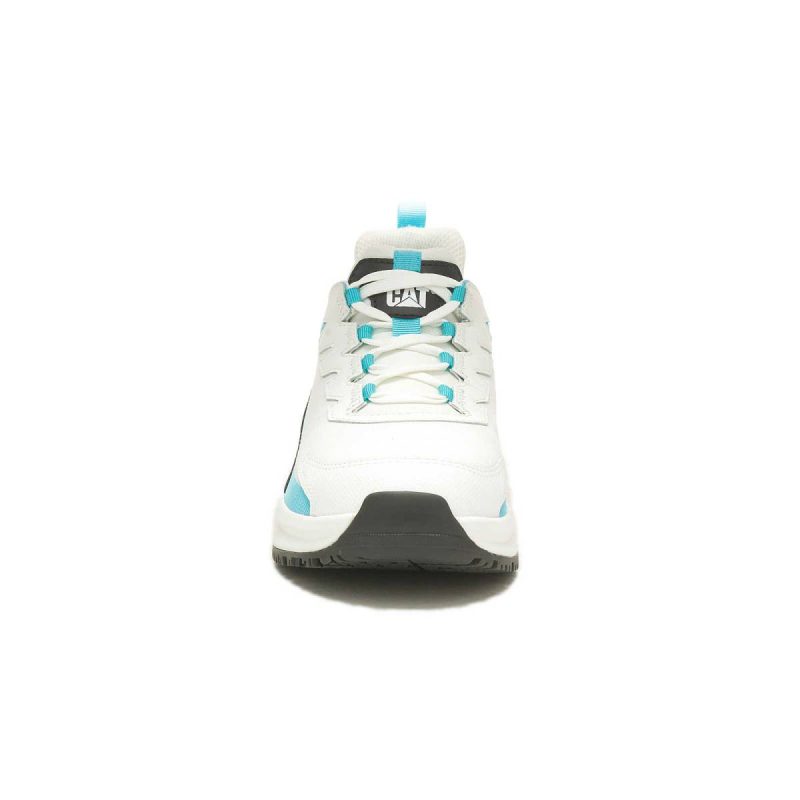 Bright White/Blue Shoes Women's Streamline Runner Carbon Composite Toe Work Shoe Cat Women - Image 3