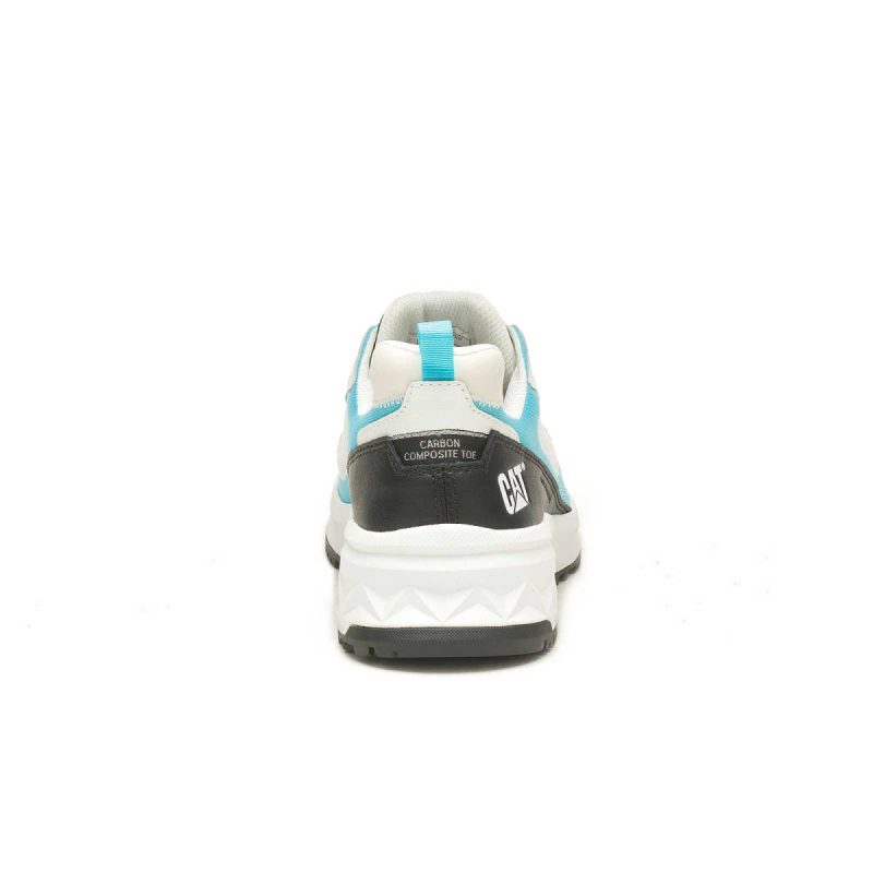 Bright White/Blue Shoes Women's Streamline Runner Carbon Composite Toe Work Shoe Cat Women - Image 5