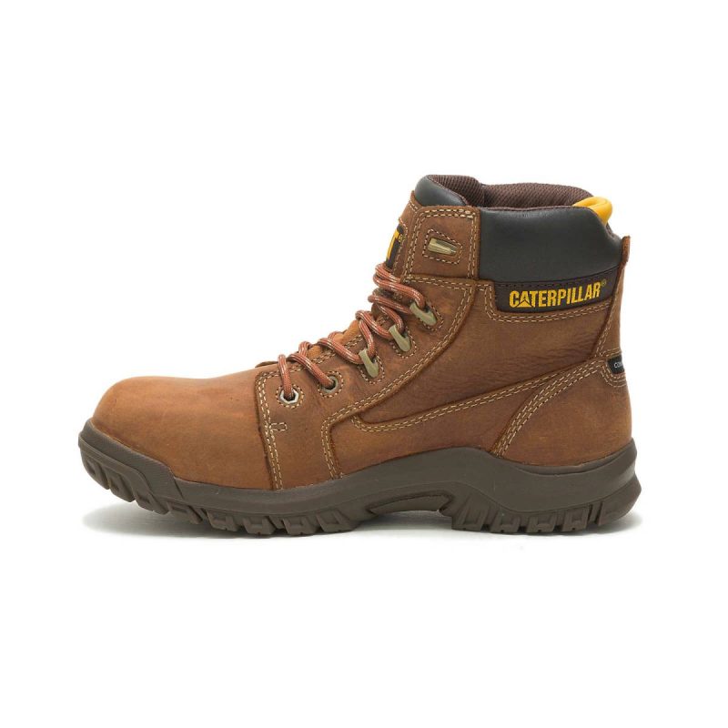 Brown Cat Women's Resorption Waterproof Composite Toe Work Boot Boots Women - Image 3
