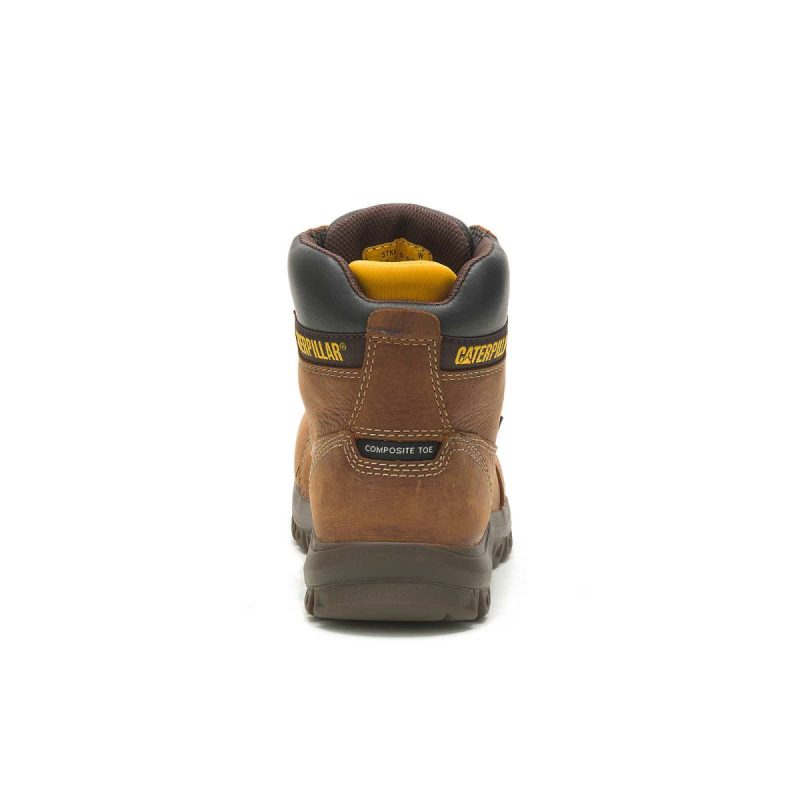 Brown Cat Women's Resorption Waterproof Composite Toe Work Boot Boots Women - Image 4