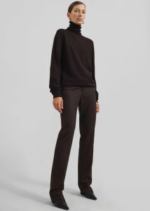 Brown Morrison Long Trousers - Brown The Frankie Shop Women Bottoms