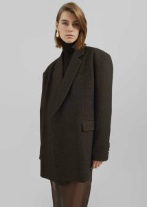 Brown Outerwear The Frankie Shop Sarnia Oversized Blazer - Brown Women