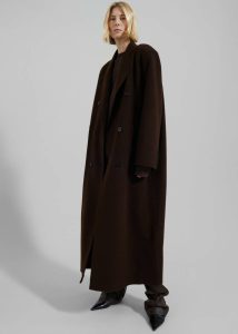 Brown Outerwear Women The Frankie Shop Gaia Double Breasted Coat - Brown - Image 5
