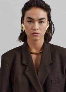 Brown The Frankie Shop Nisha Double Breasted Blazer - Brown Women Outerwear - Image 4