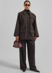 Brown The Frankie Shop Outerwear Amstel Utility Jacket - Brown Women - Image 4
