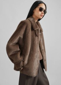 Brown The Frankie Shop Outerwear Senja Faux Fur Jacket - Brown Women