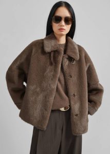 Brown The Frankie Shop Outerwear Senja Faux Fur Jacket - Brown Women - Image 3
