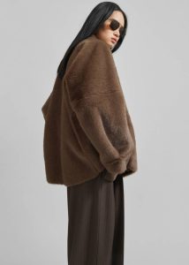 Brown The Frankie Shop Outerwear Senja Faux Fur Jacket - Brown Women - Image 4