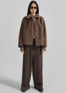 Brown The Frankie Shop Outerwear Senja Faux Fur Jacket - Brown Women - Image 5