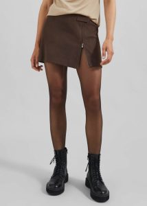 Brown The Frankie Shop Polly Faux Suede Mini Skirt - Brown Women Bottoms - Image 3